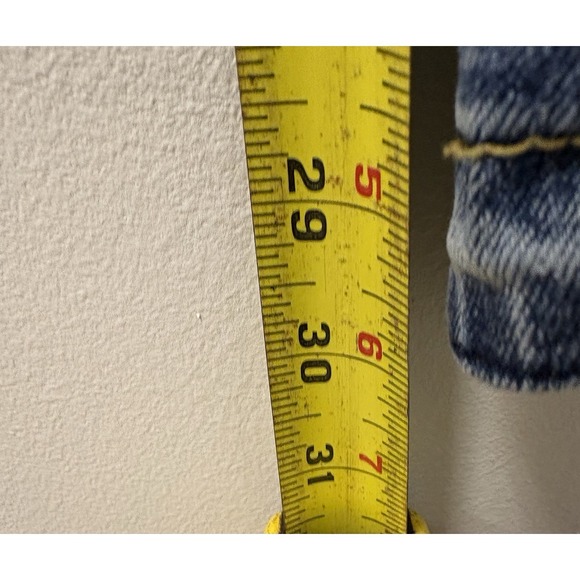 Vtg Y2K Gap Lean Jeans Women's Sz 10 Stretch Low Rise Flare Med Wash 30" Inseam - Picture 9 of 13